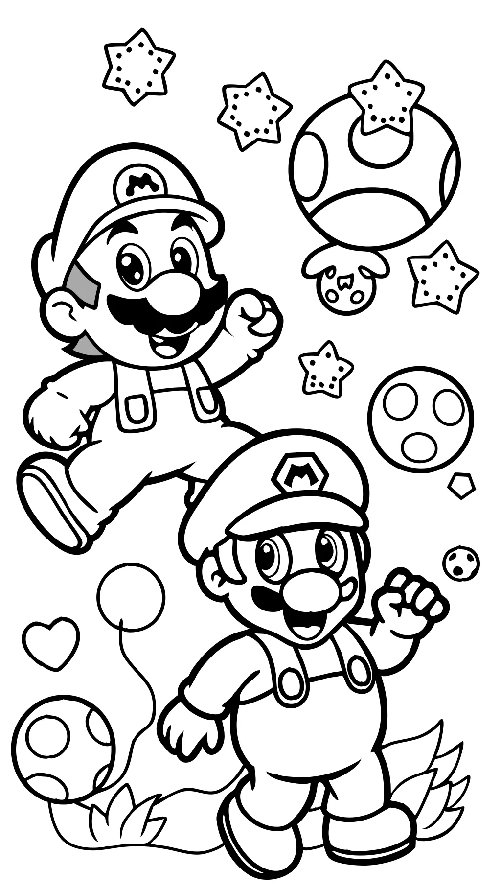 mario brothers coloring pages printable